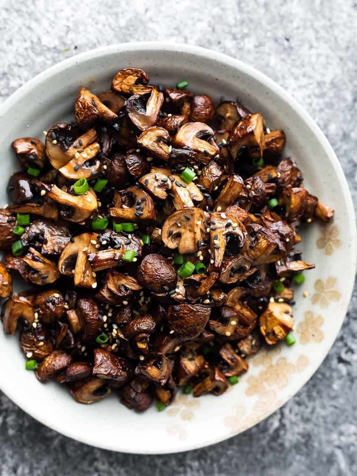 Sesame Air Fryer Mushrooms - Sweet Peas and Saffron