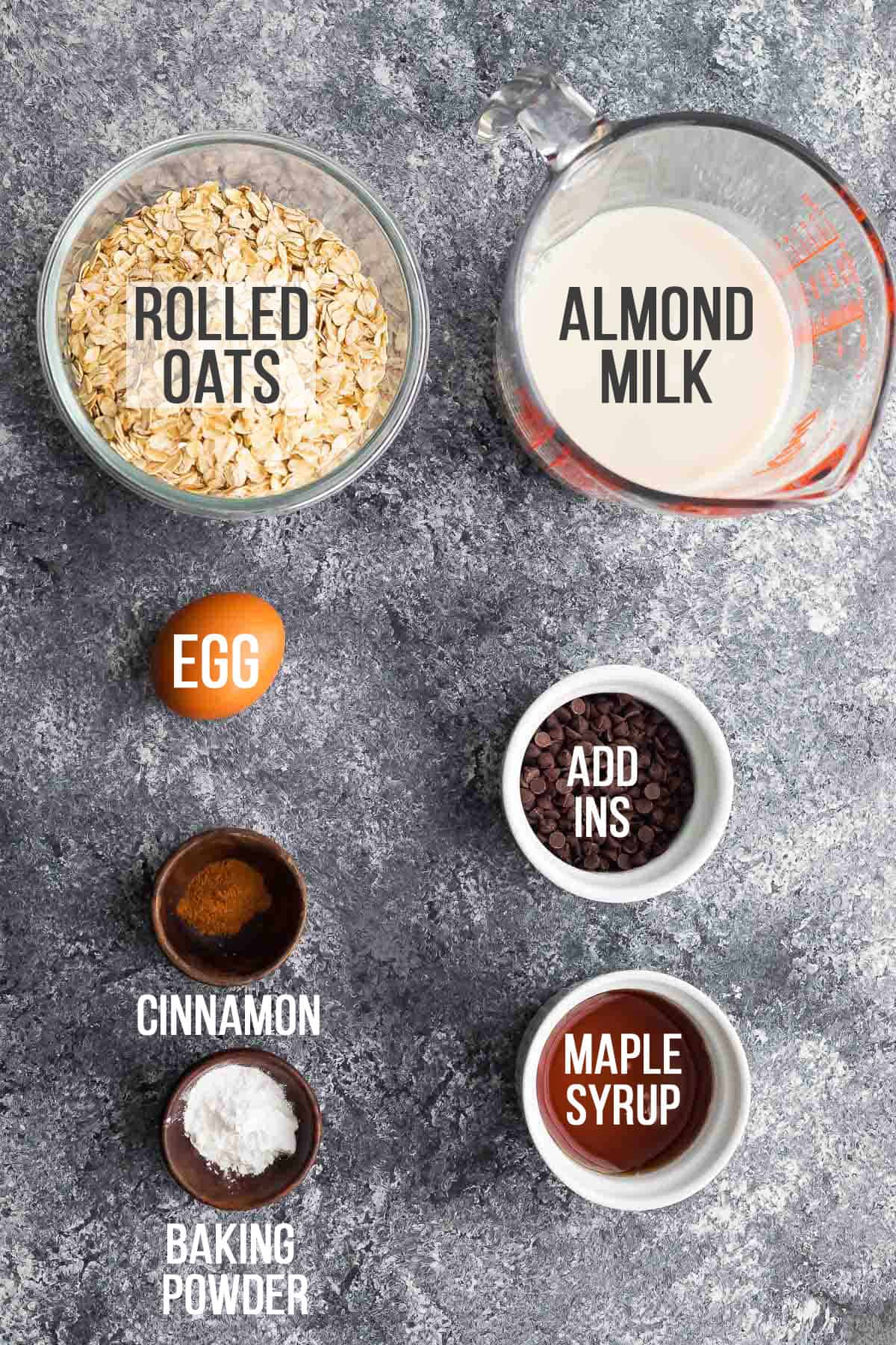 ingredients required to make baked oatmeal