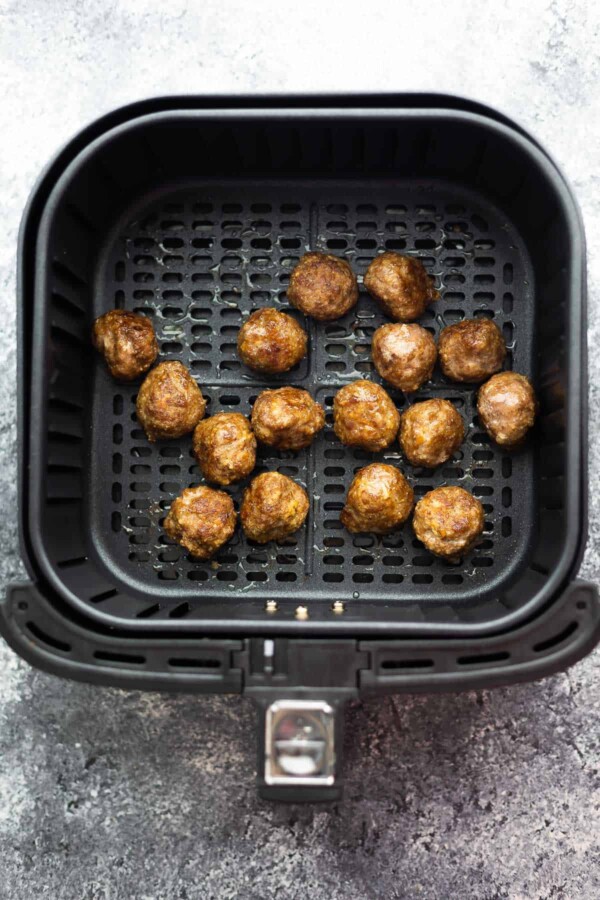 Air Fryer Meatballs (juicy + crisp) - Sweet Peas and Saffron