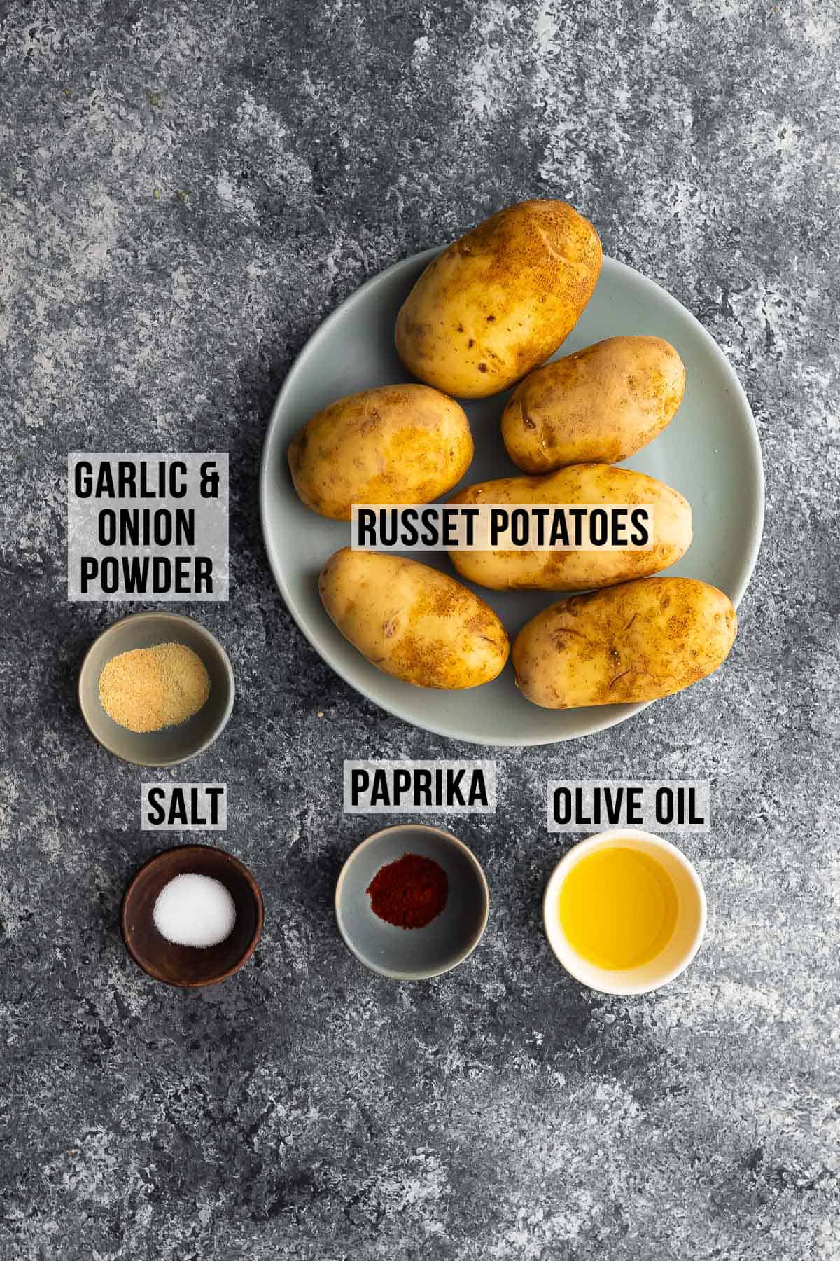 ingredients required to make air fryer potato wedges