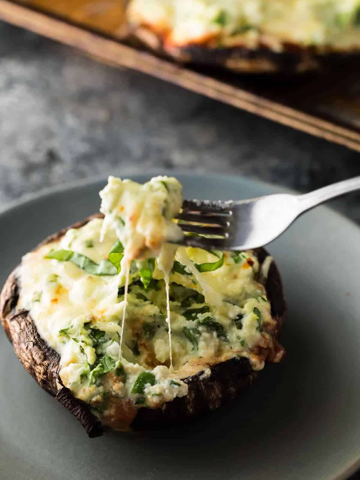 Lasagna Stuffed Portobello Mushrooms Sweet Peas and Saffron