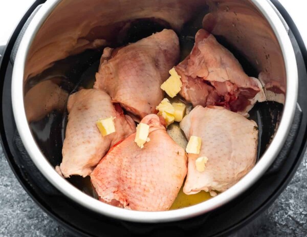 frozen skin-on chicken thighs in instant pot