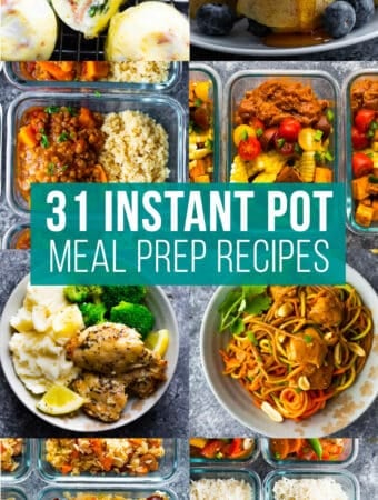 collage image that says '31 instant pot meal prep recipes'