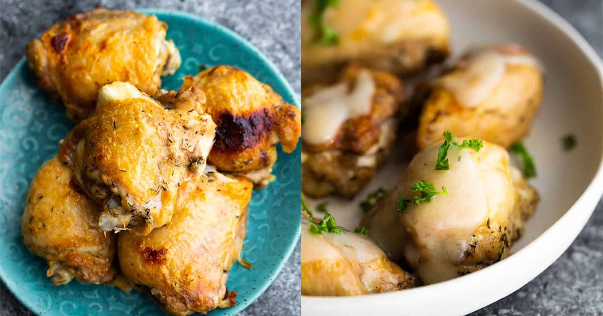 Instant Pot Chicken Thighs (Fresh Frozen) Sweet Peas and Saffron