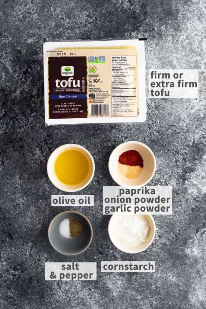 ingredients required to make crispy baked tofu