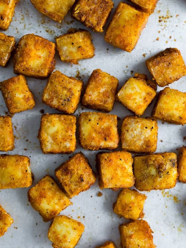 Crispy Seasoned Baked Tofu - Sweet Peas and Saffron