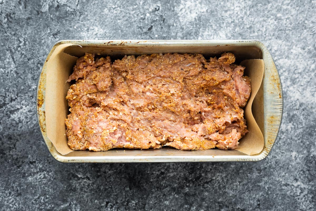 turkey meatloaf in pan