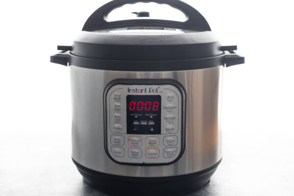 instant pot with 8 minutes on the timer