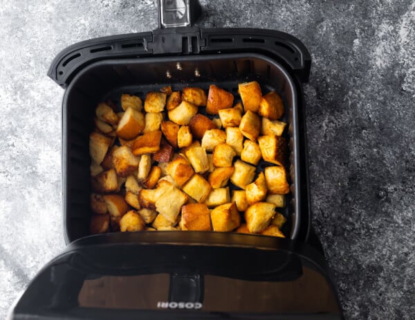 croutons in the air fryer after cooking