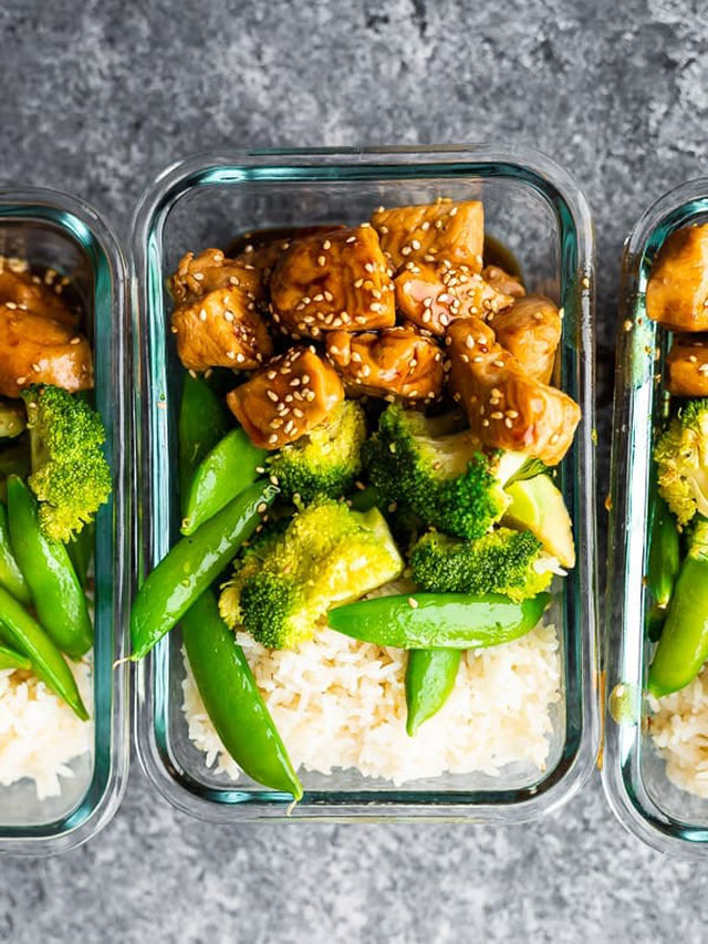 Honey Sesame Chicken Lunch Bowls - Sweet Peas and Saffron