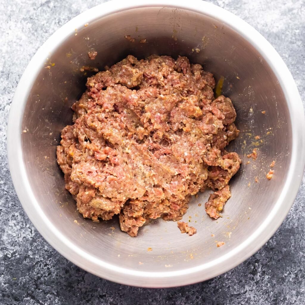 meatloaf mixed together in a bowl