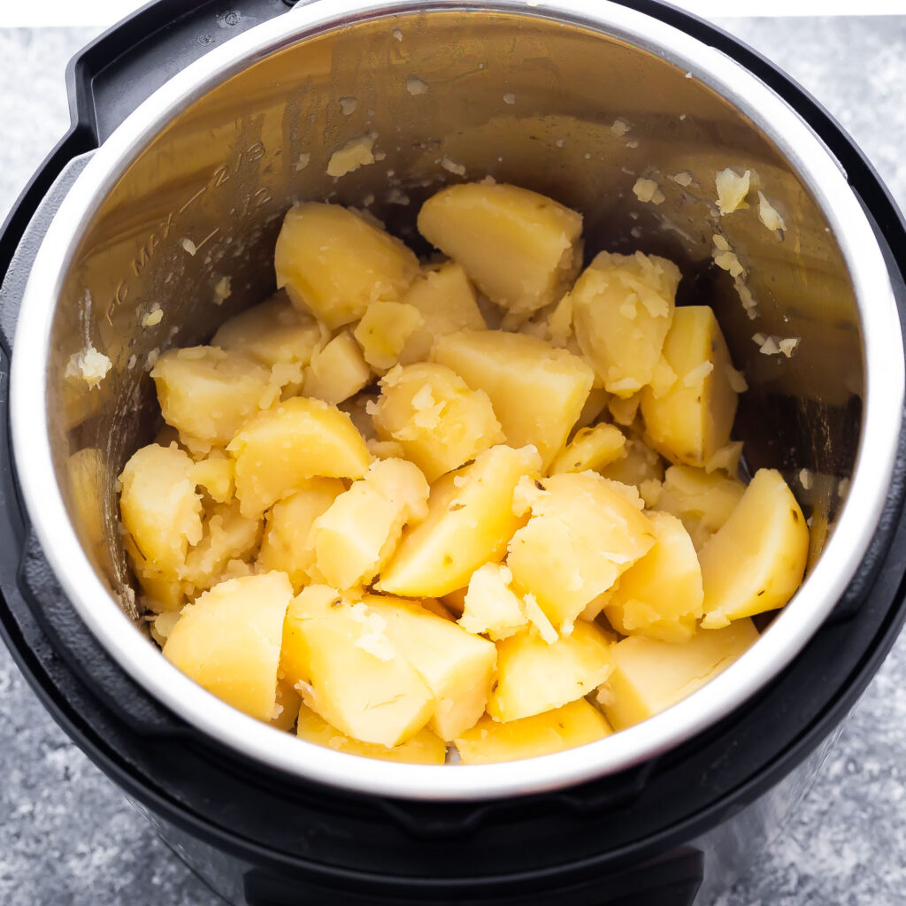cooked potatoes in instant pot after draining