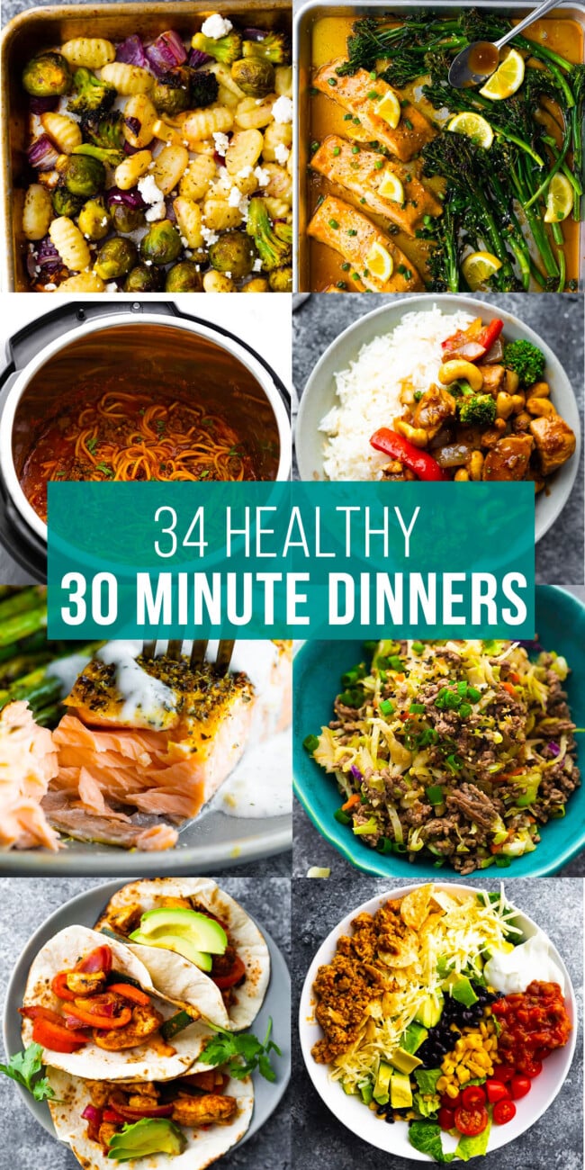 34 Healthy 30 Minute Dinner Ideas | Sweet Peas & Saffron