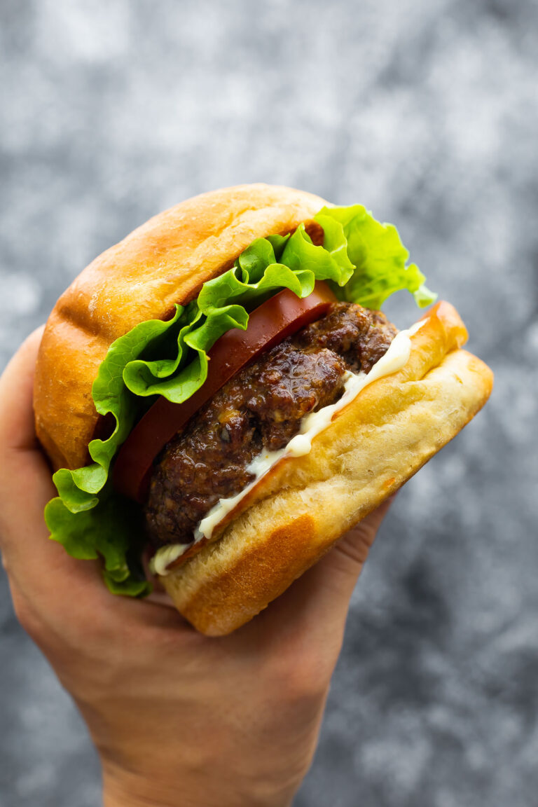 Air Fryer Burgers (turkey + beef) Sweet Peas and Saffron
