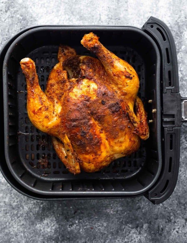 whole chicken in air fryer basket
