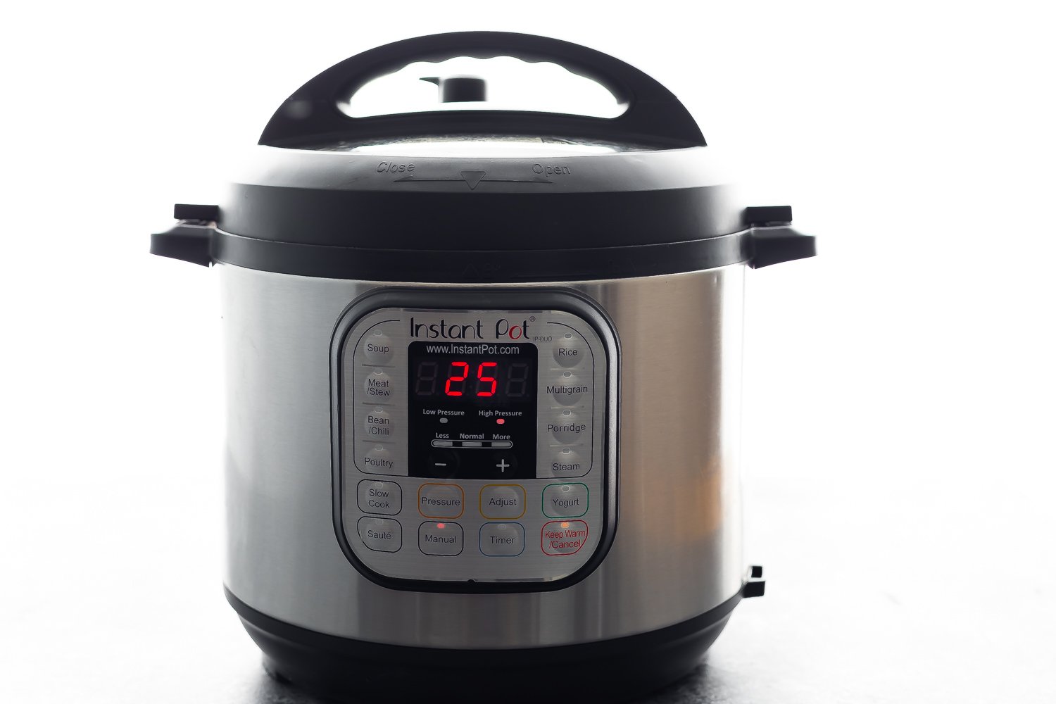 instant pot with 25 minutes on the timer