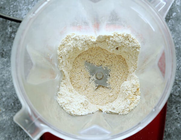 oats ground into flour in the blender