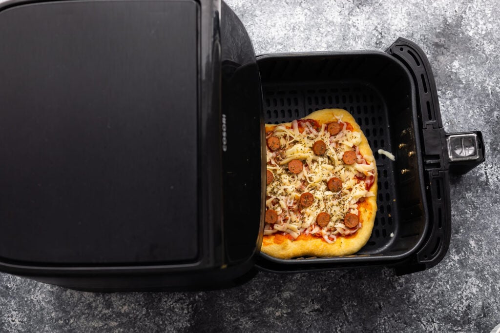 Air Fryer Pizza Sweet Peas and Saffron