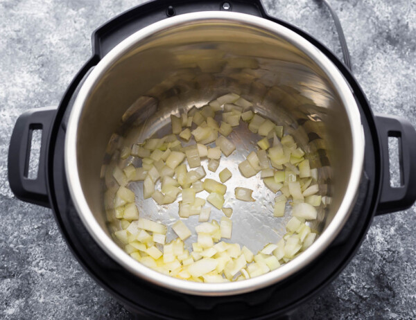sauteeing onions in the instant pot