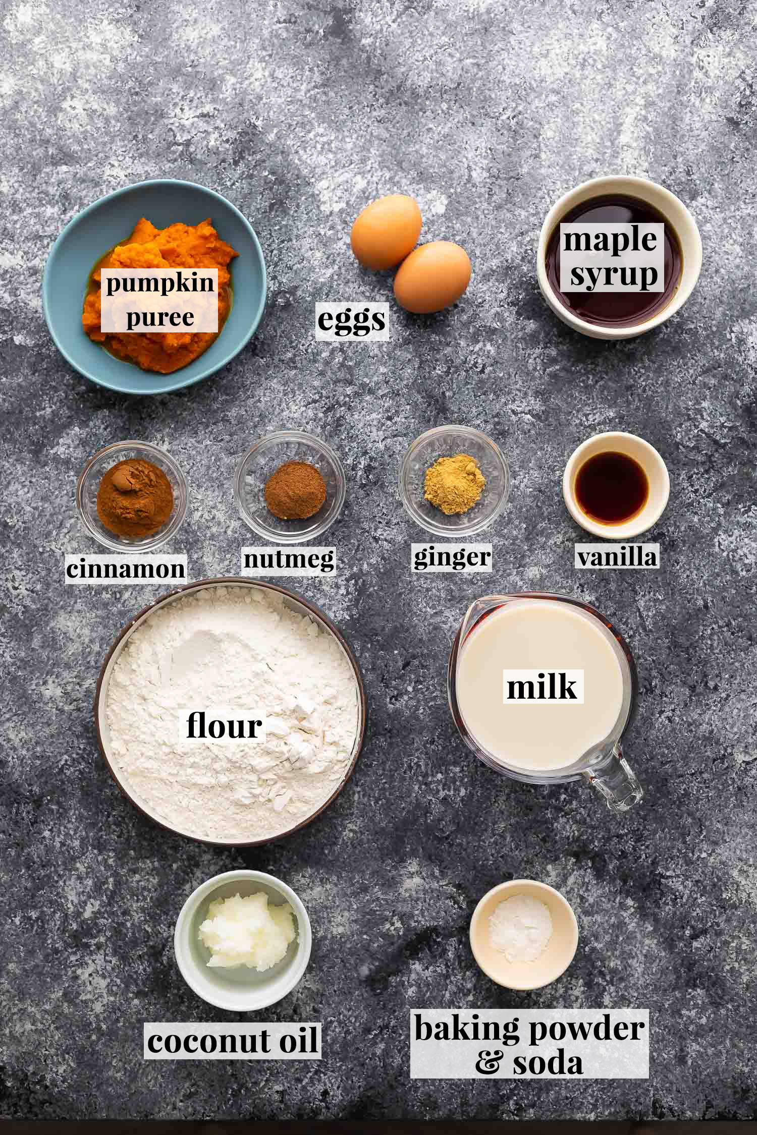 ingredients required to make pumpkin pancakes