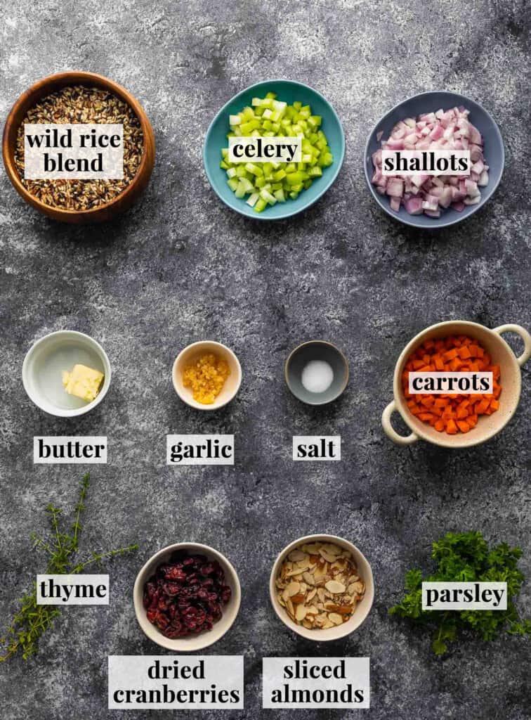 ingredients required to make wild rice pilaf