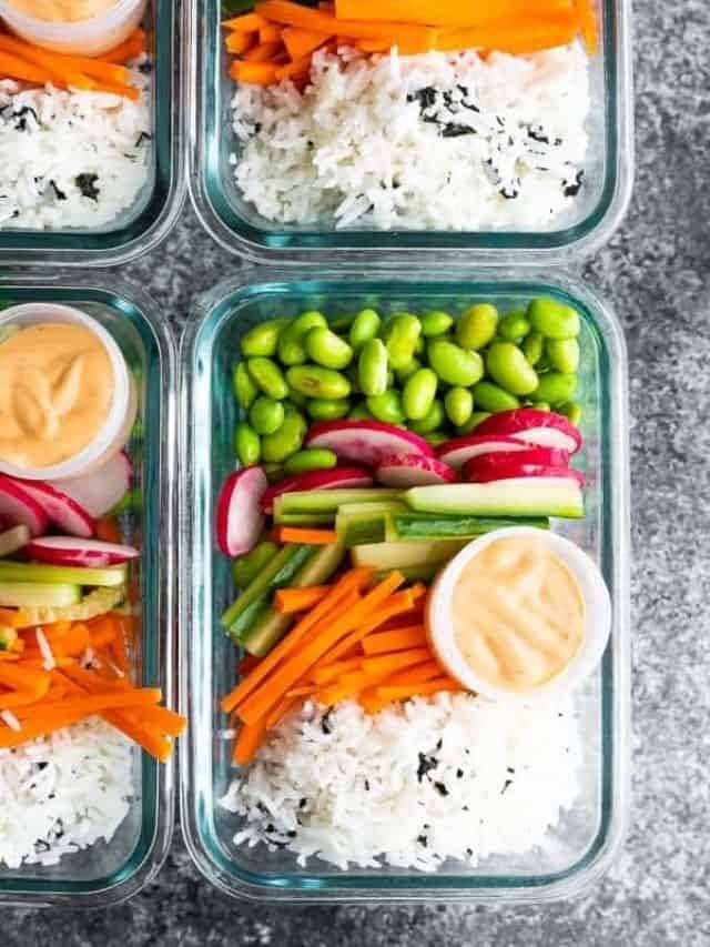 Vegan Sushi Bowl Meal Prep Sweet Peas and Saffron