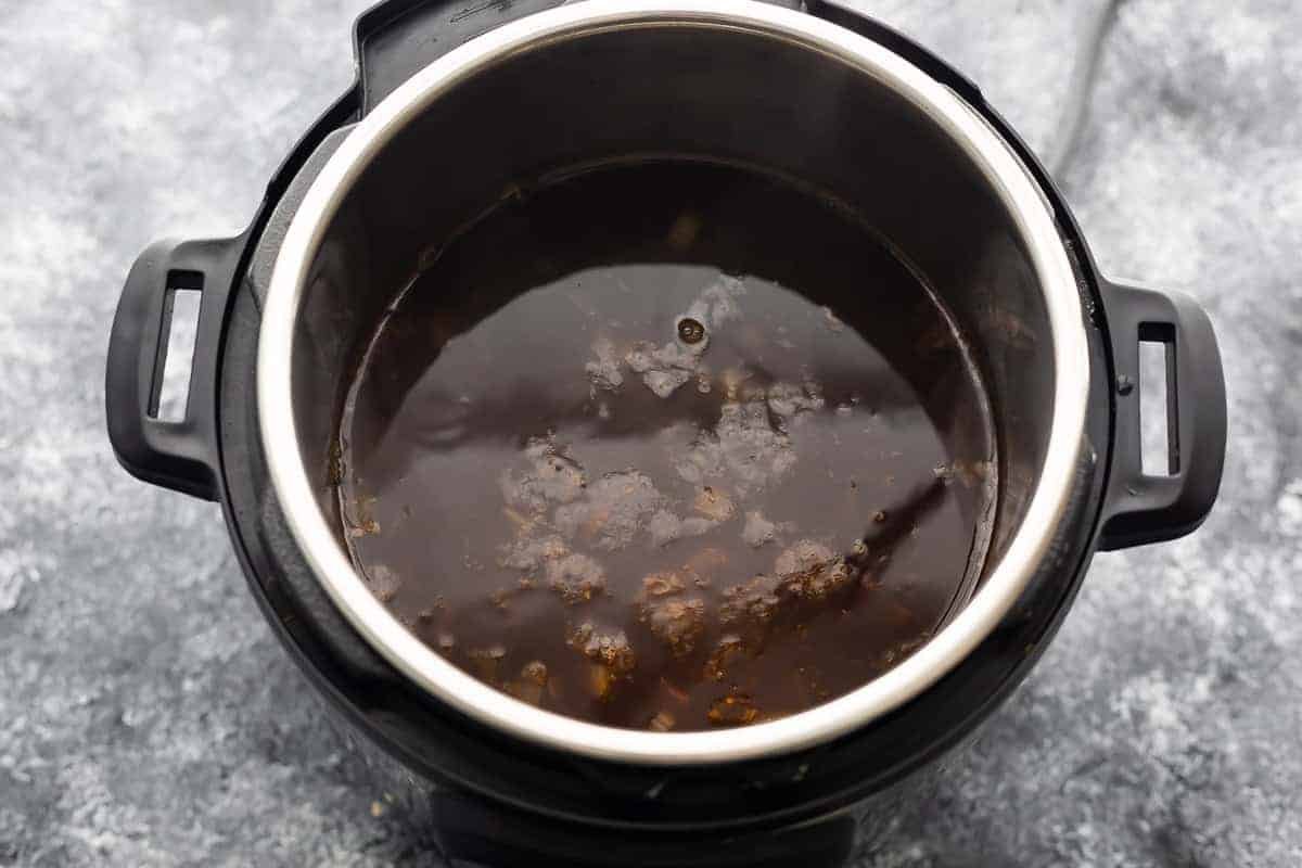 black bean soup in instant pot after cooking