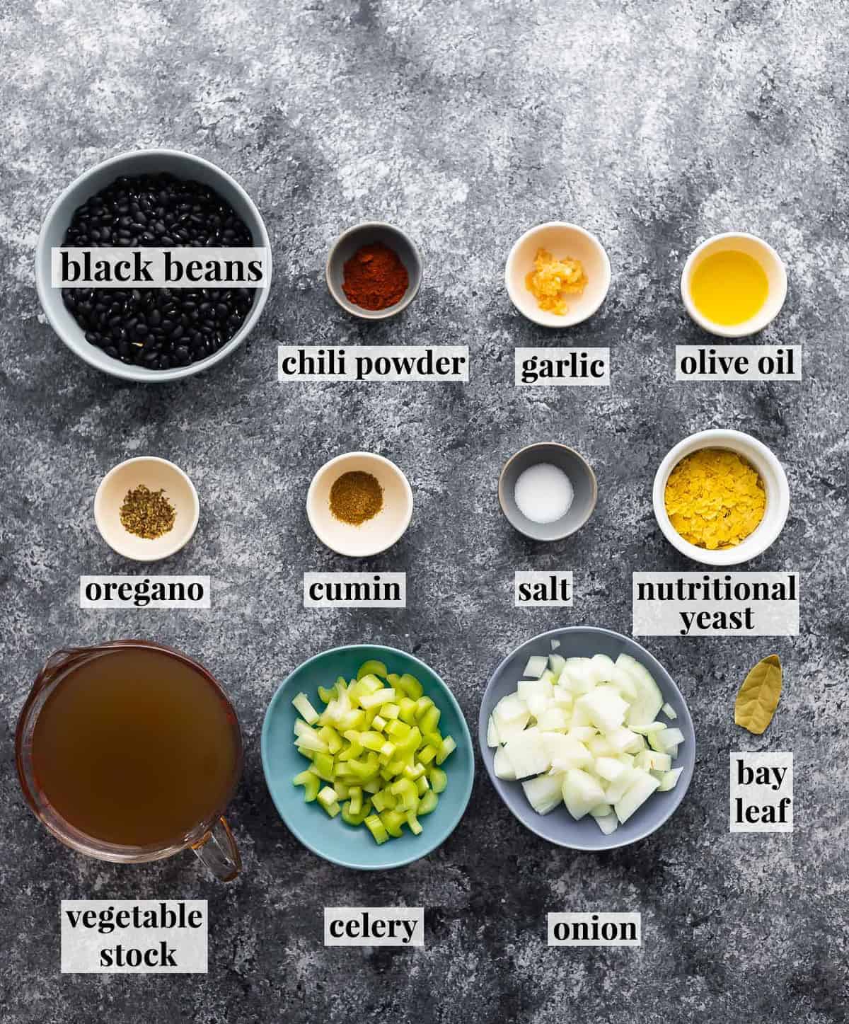 ingredients required to make instant pot black bean soup