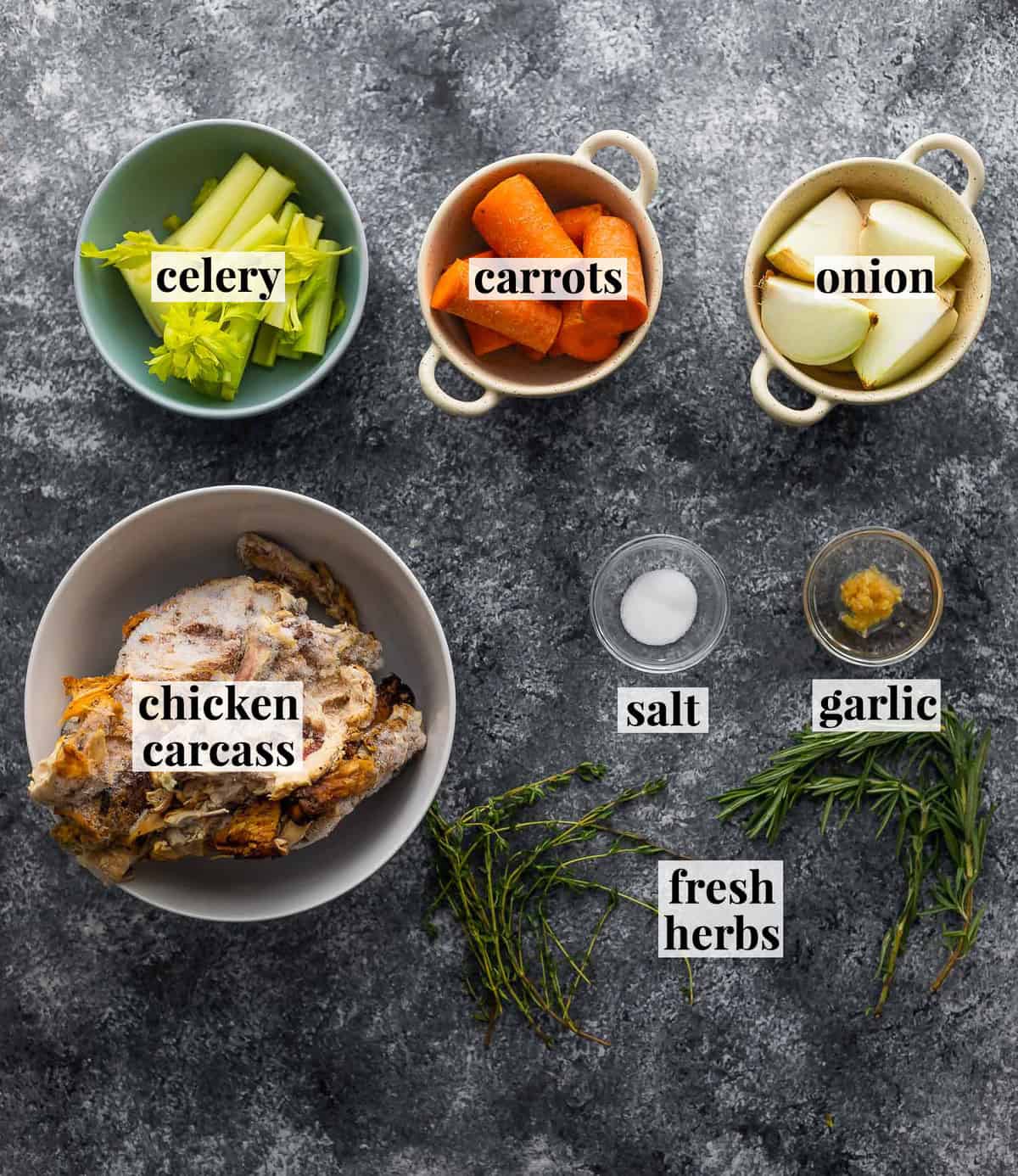 ingredients required to make instant pot chicken stock