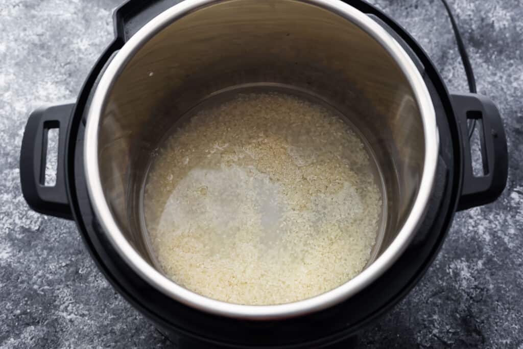 Instant Pot Sushi Rice Sweet Peas and Saffron