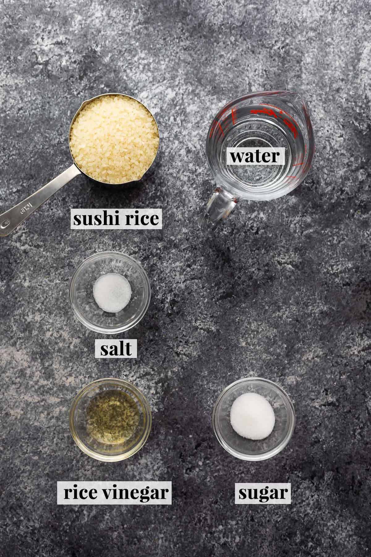 ingredients for sushi rice