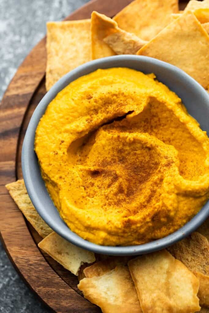 Savory Pumpkin Hummus - Sweet Peas and Saffron