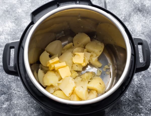 butter and potatoes in instant pot