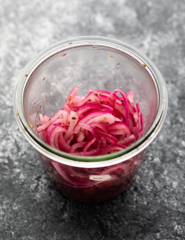 pickled onions in jar