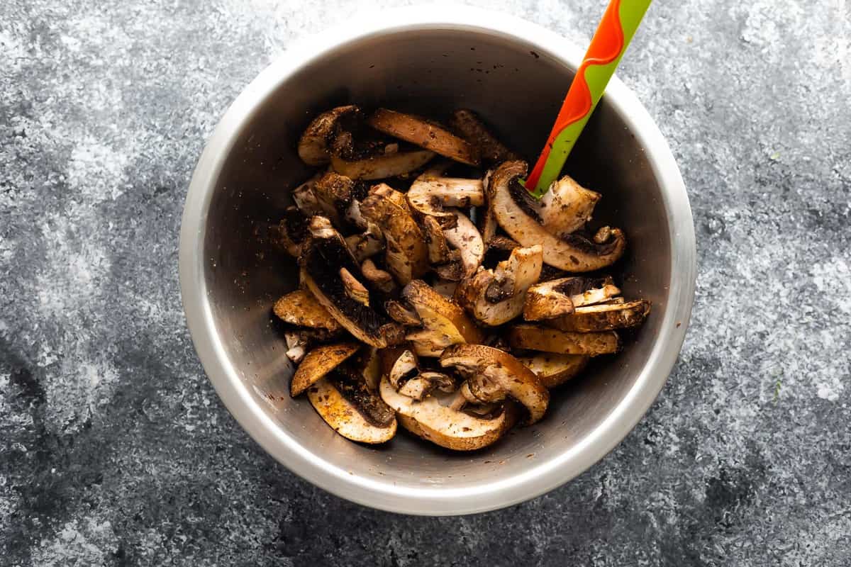 portobello mushrooms tossed in seasonings