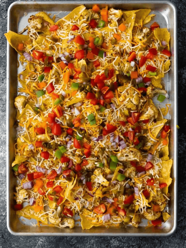 The Ultimate Cauliflower Nachos - Sweet Peas and Saffron