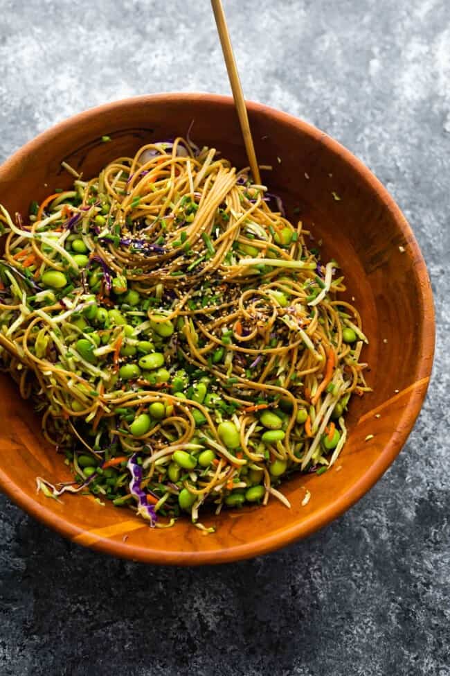 Edamame Sesame Noodles - Sweet Peas and Saffron