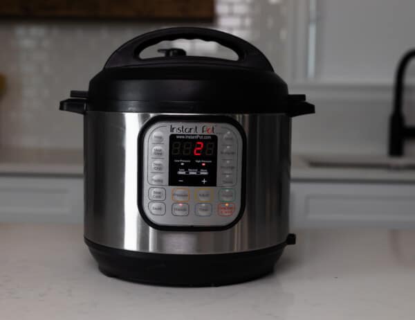 instant pot with 2 minutes on the timer