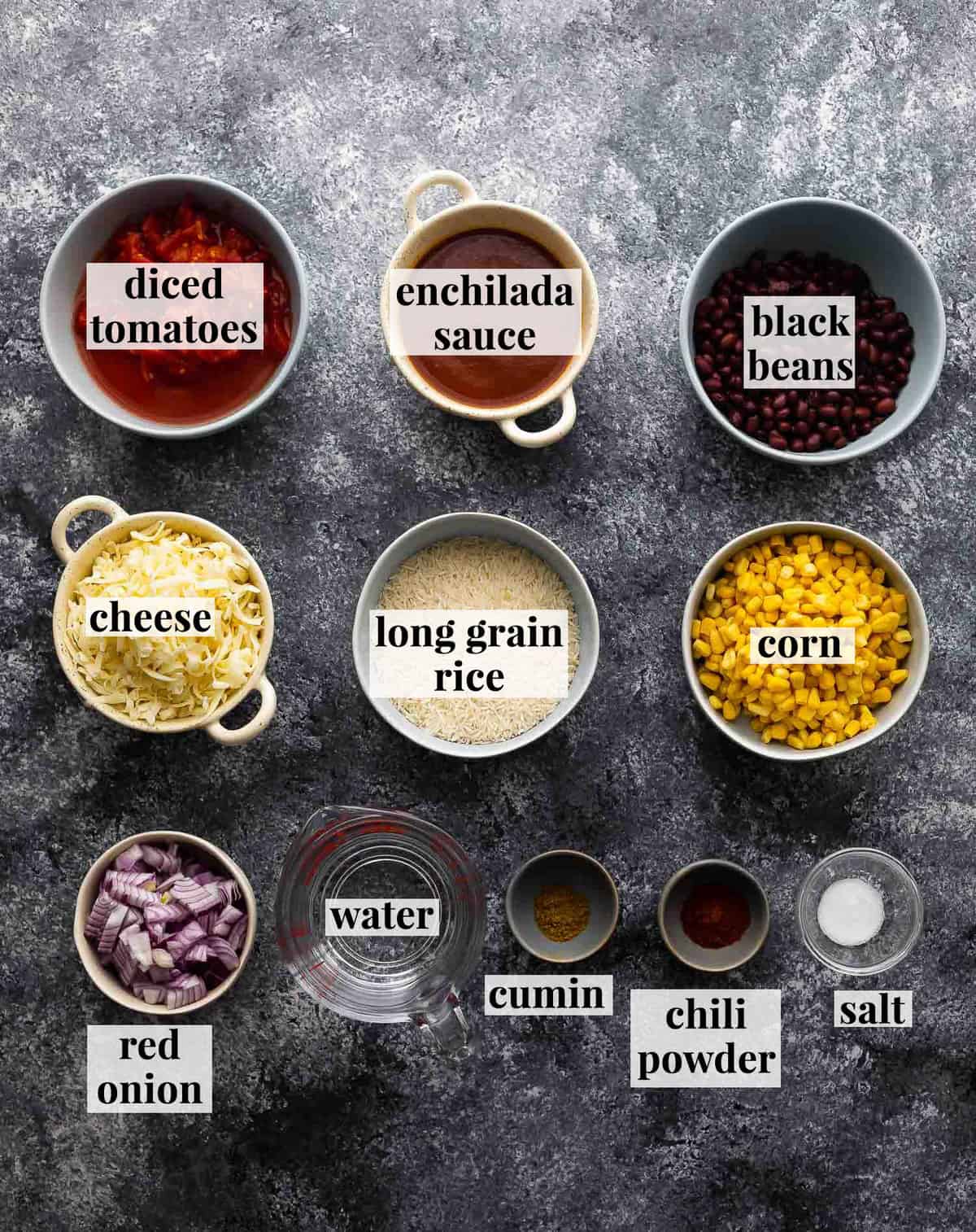 ingredients required to make instant pot enchilada rice