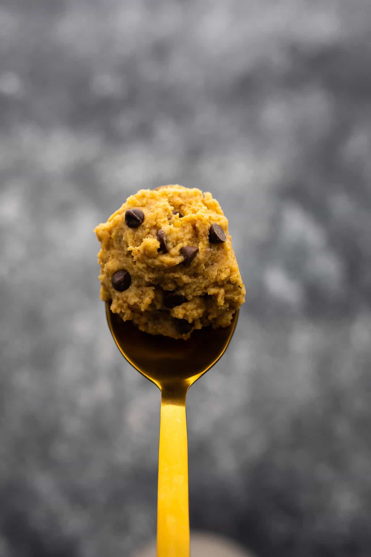 Chickpea Cookie Dough served on spoon