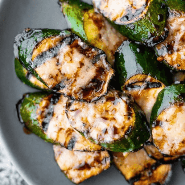 Balsamic Grilled Zucchini with Parmesan