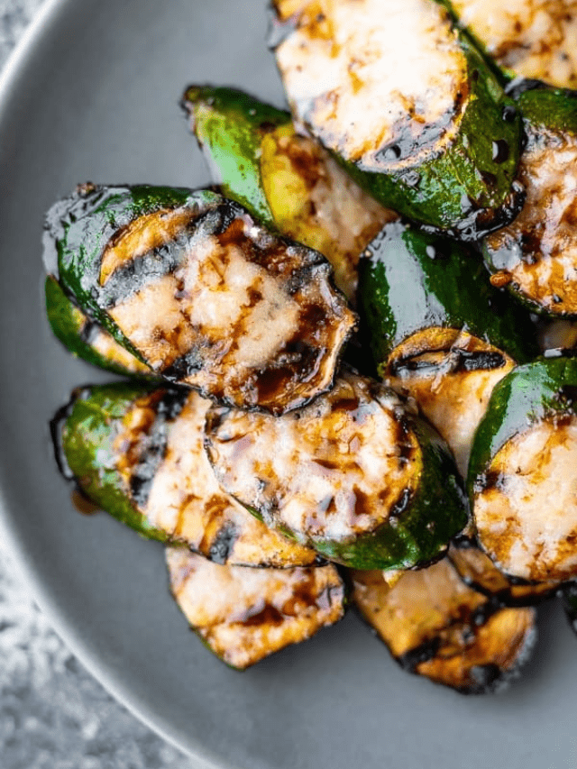Balsamic Grilled Zucchini With Parmesan