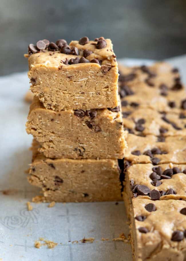 No Bake Peanut Butter Protein Bars - Sweet Peas and Saffron