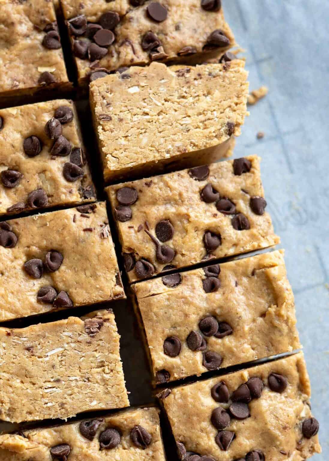 No Bake Peanut Butter Protein Bars - Sweet Peas and Saffron
