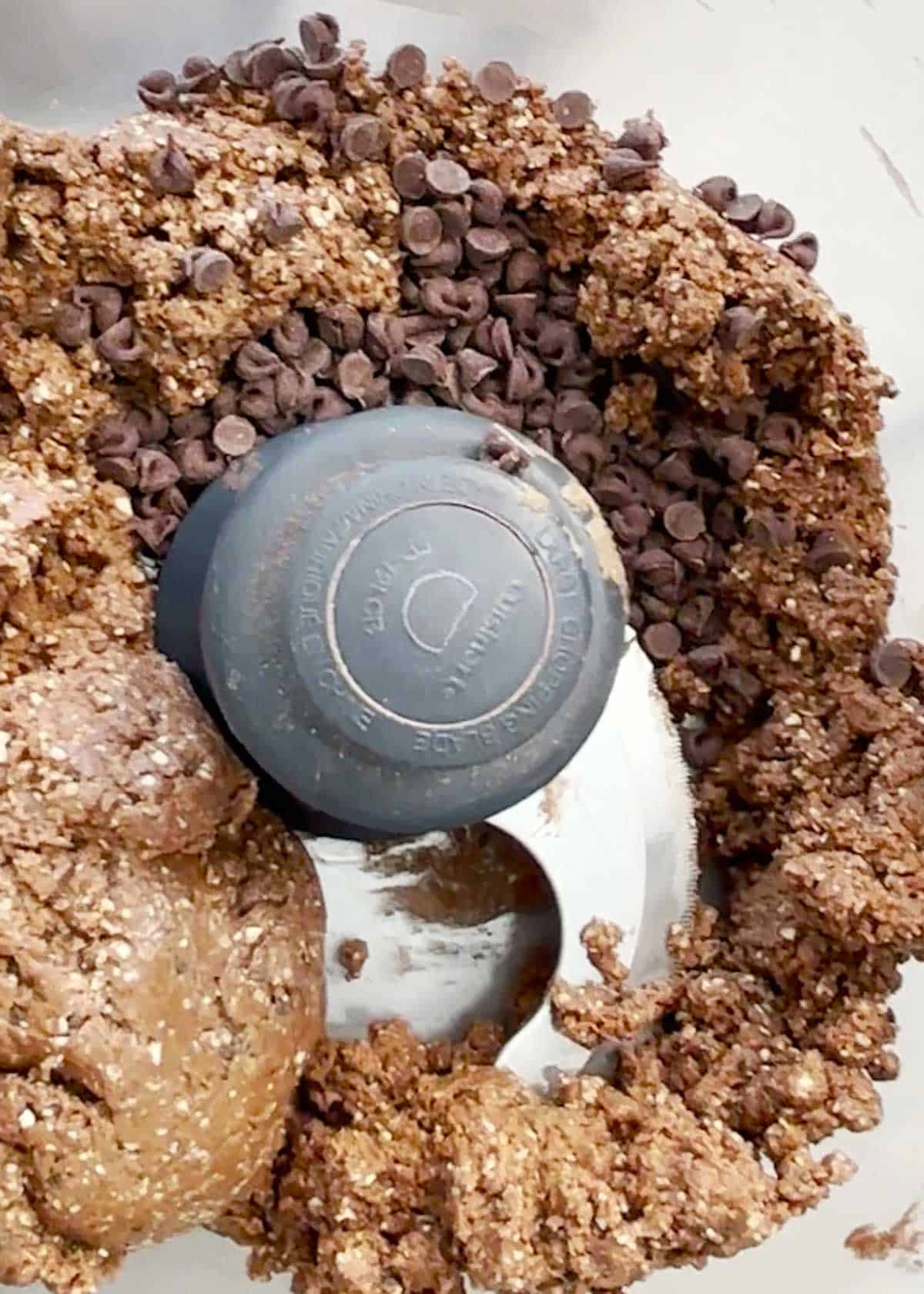 ingredients for homemade protein bars in food processor