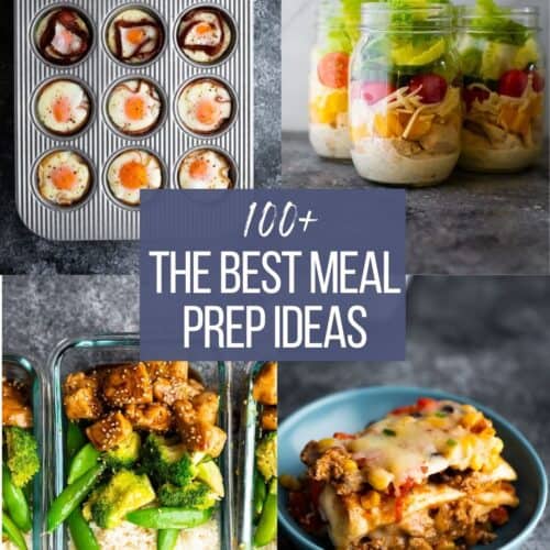 a cover image for a round up of meal prep recipes