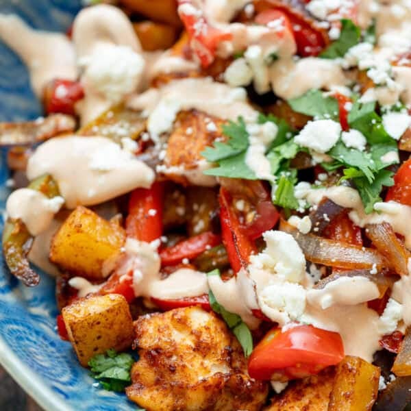 a close up shot of fiesta potatoes