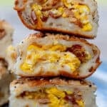 fluffy eggs, crispy bacon, and melty cheese stuffed inside high protein breakfast rolls