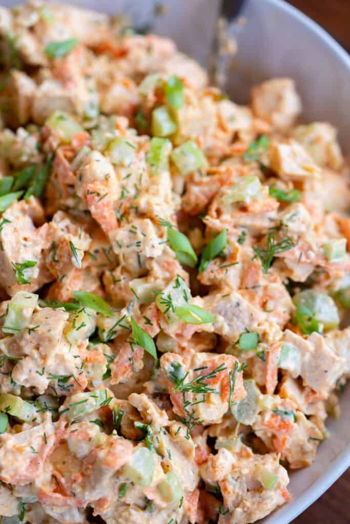 chicken salad in a bowl